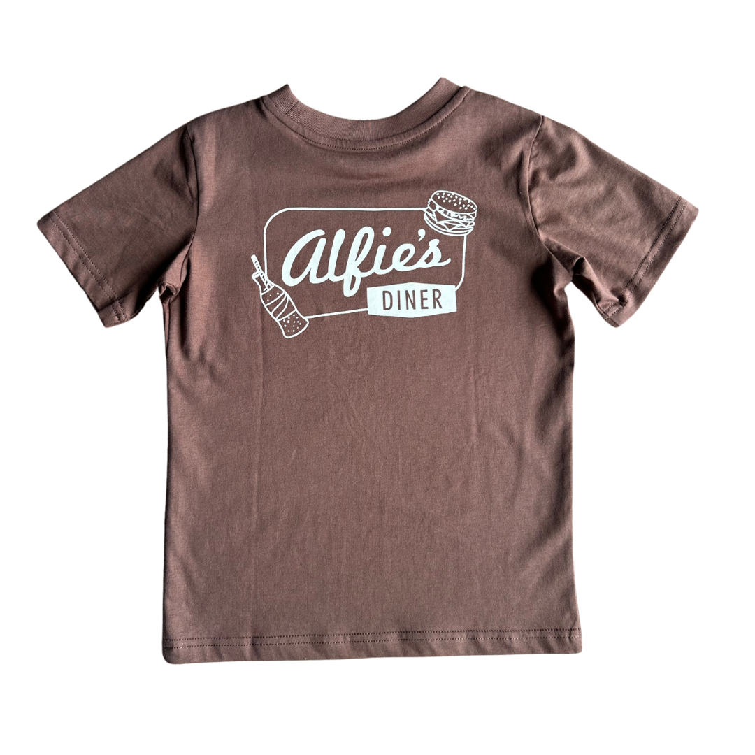 Alfie Diner Tee in Brown Kids TShirt