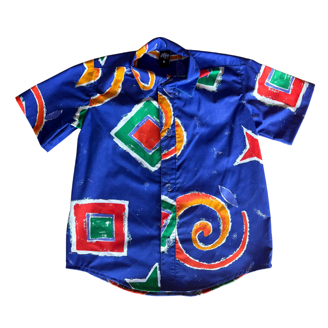 Alfie Kids Party Shirt Colorful shirt with geometric patterns