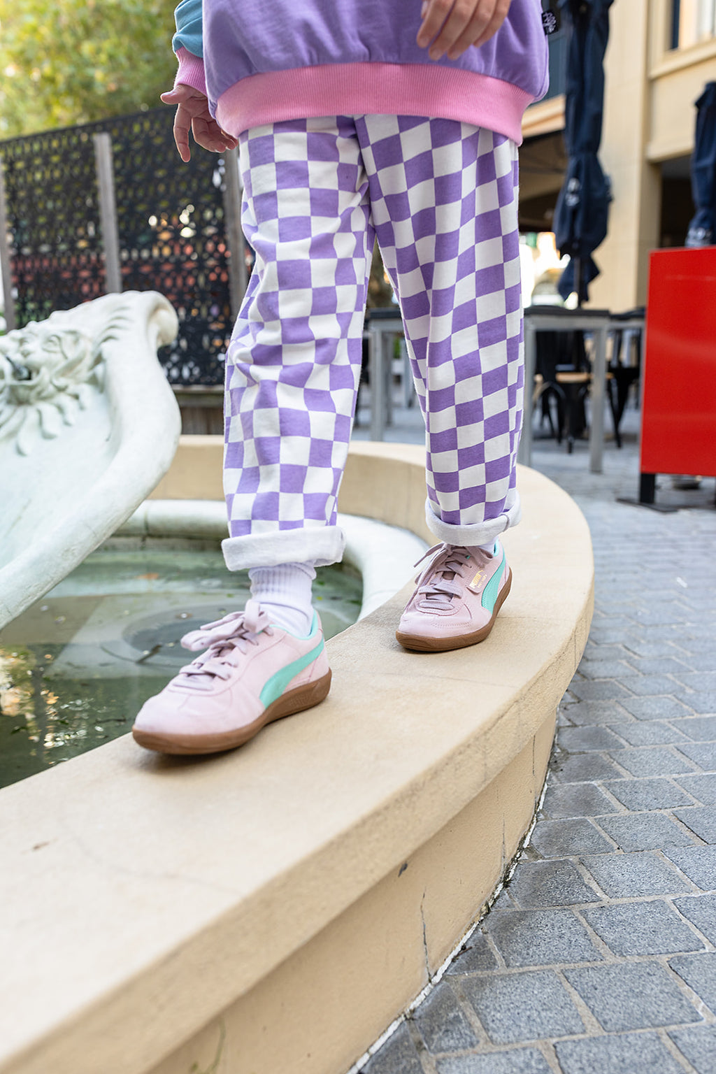 Grape Checker Pants