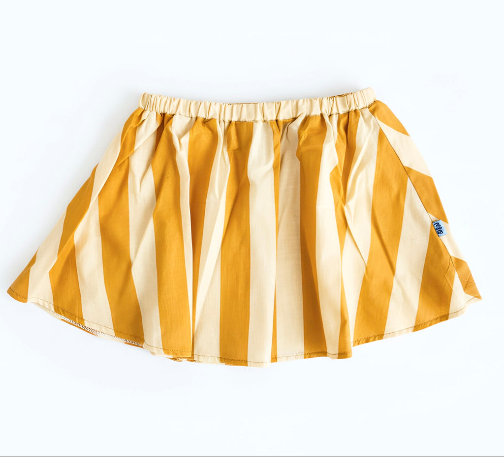 Alfie Girls Party Skirt Cotton Yellow Sunflower Stripe