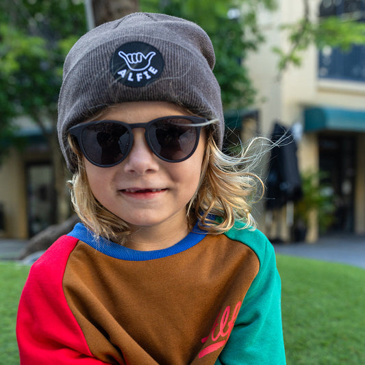 Alfie Kids & Adults Brown Cotton Shaka Beanie