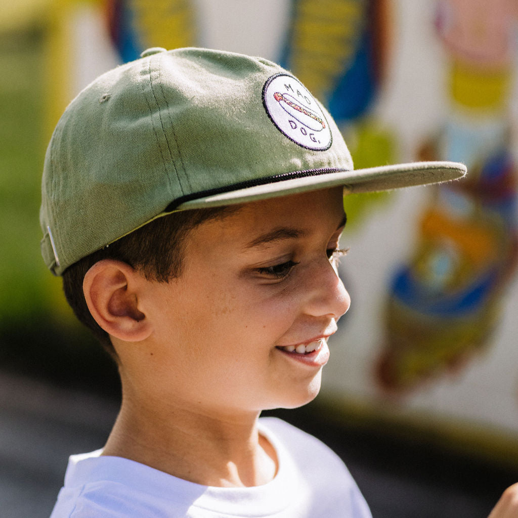 Alfie Khaki Mad Dog Cap in cotton twill for adults and kids