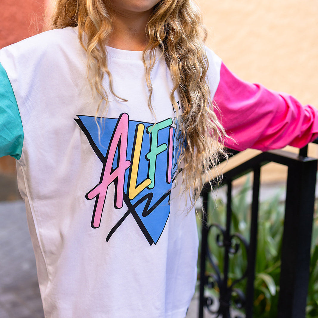 Alfie Kids Pink Aqua Bermuda Long Sleeve Tee