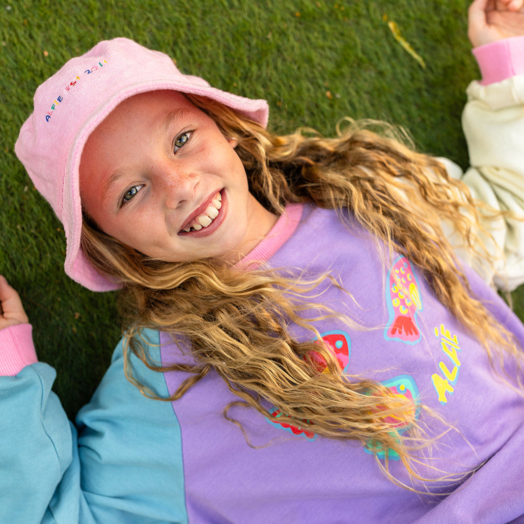 Alfie Kids Pink Terry Bucket Hat