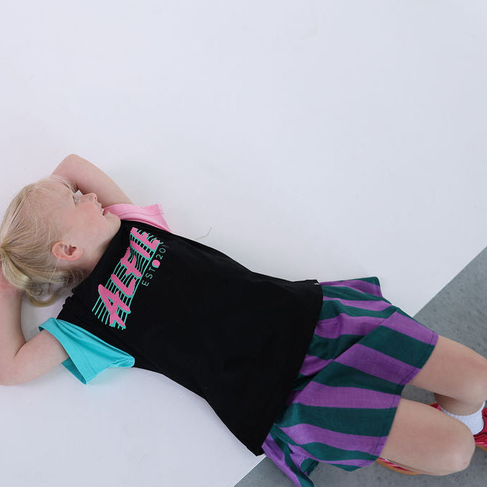 Alfie Purple and Green Stripe Party Skirt Girls Sizes 2-10