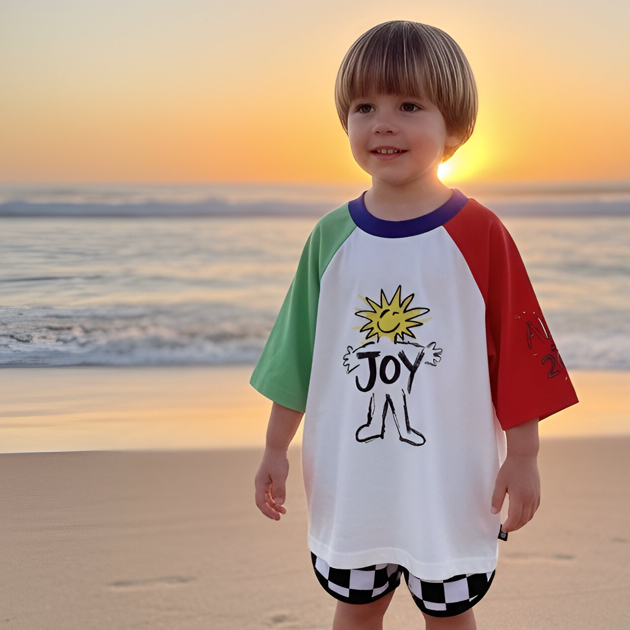 Alfie Christmas Joy T-Shirt Kids Red Green Tee

