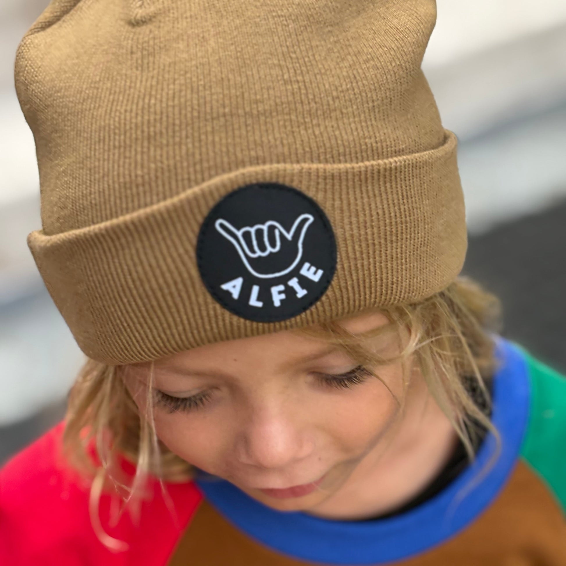 Kids Tan Shaka Alfie Beanie