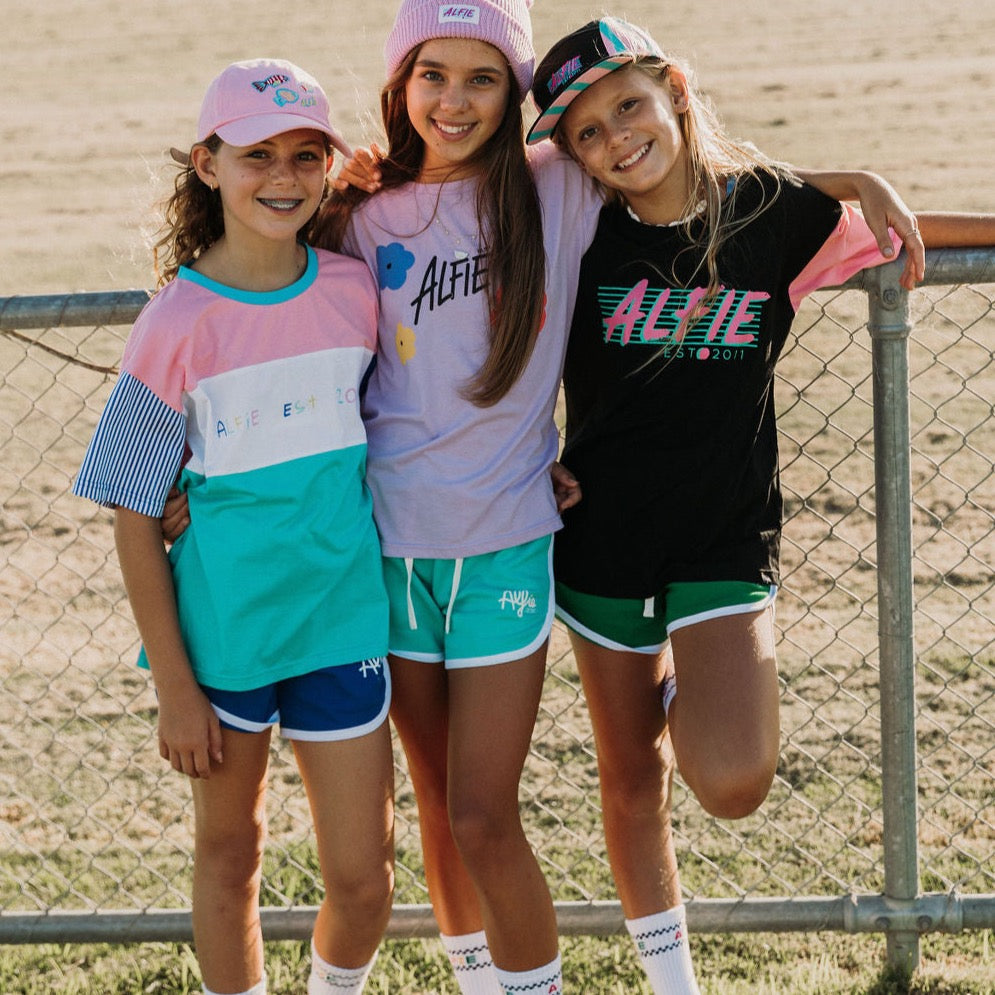 Alfie Kids Radness Madness Tee in Black, Pink and Aqua