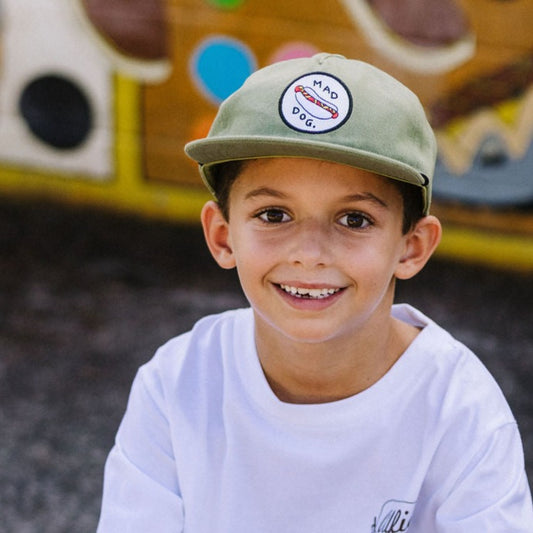 Alfie Khaki Mad Dog Cap in cotton twill for adults and kids