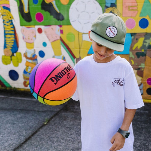 Alfie Diner Tee in White with Brown Logo Kids and Adults sizes