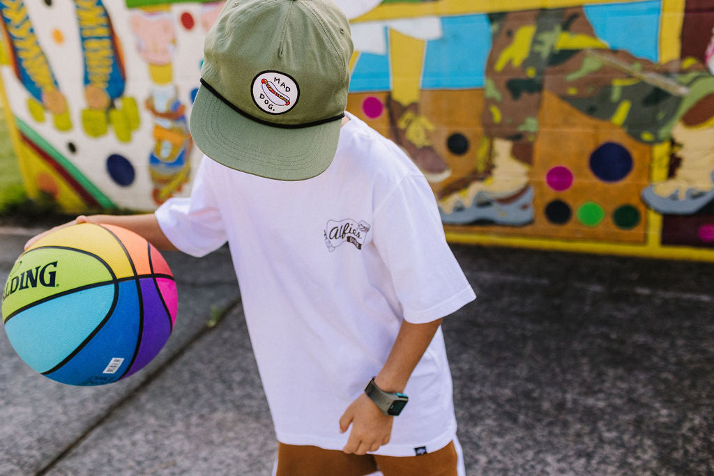 Alfie Khaki Mad Dog Cap in cotton twill for adults and kids