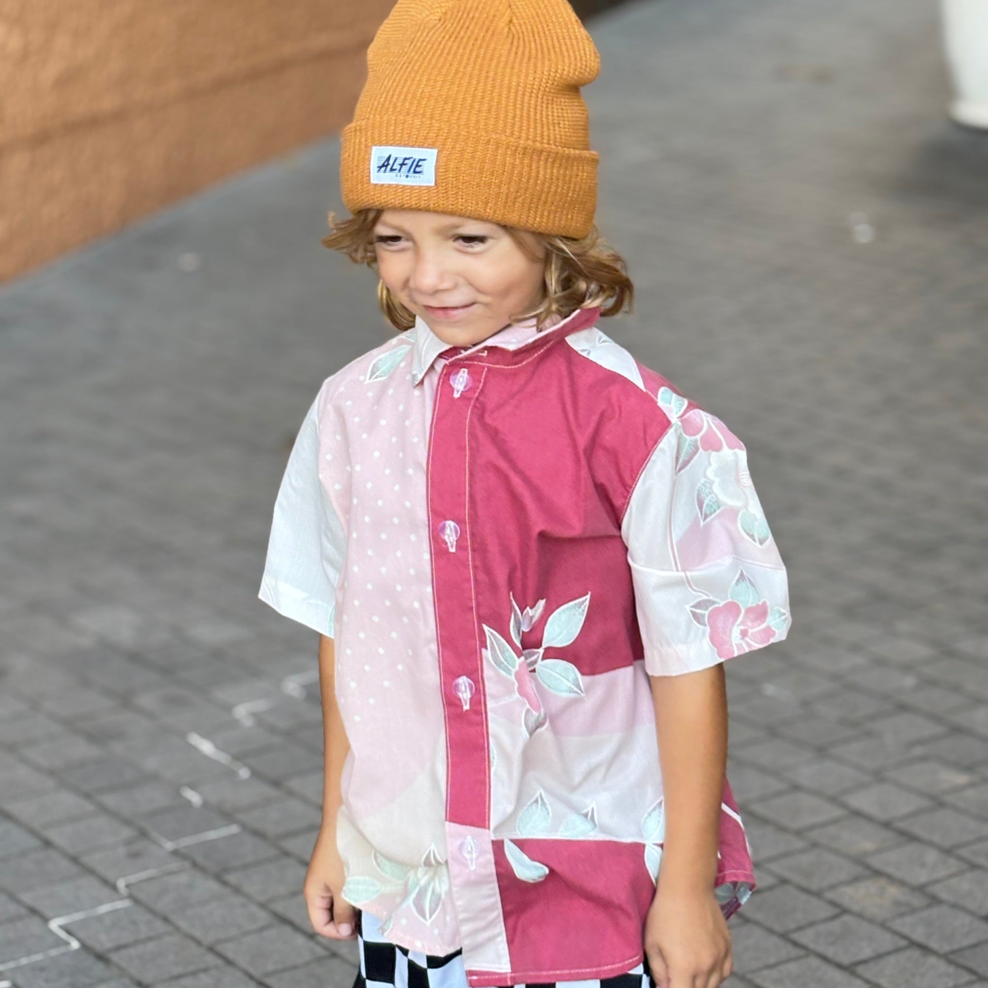 Vintage Rose Kids Party Shirt by Alfie
