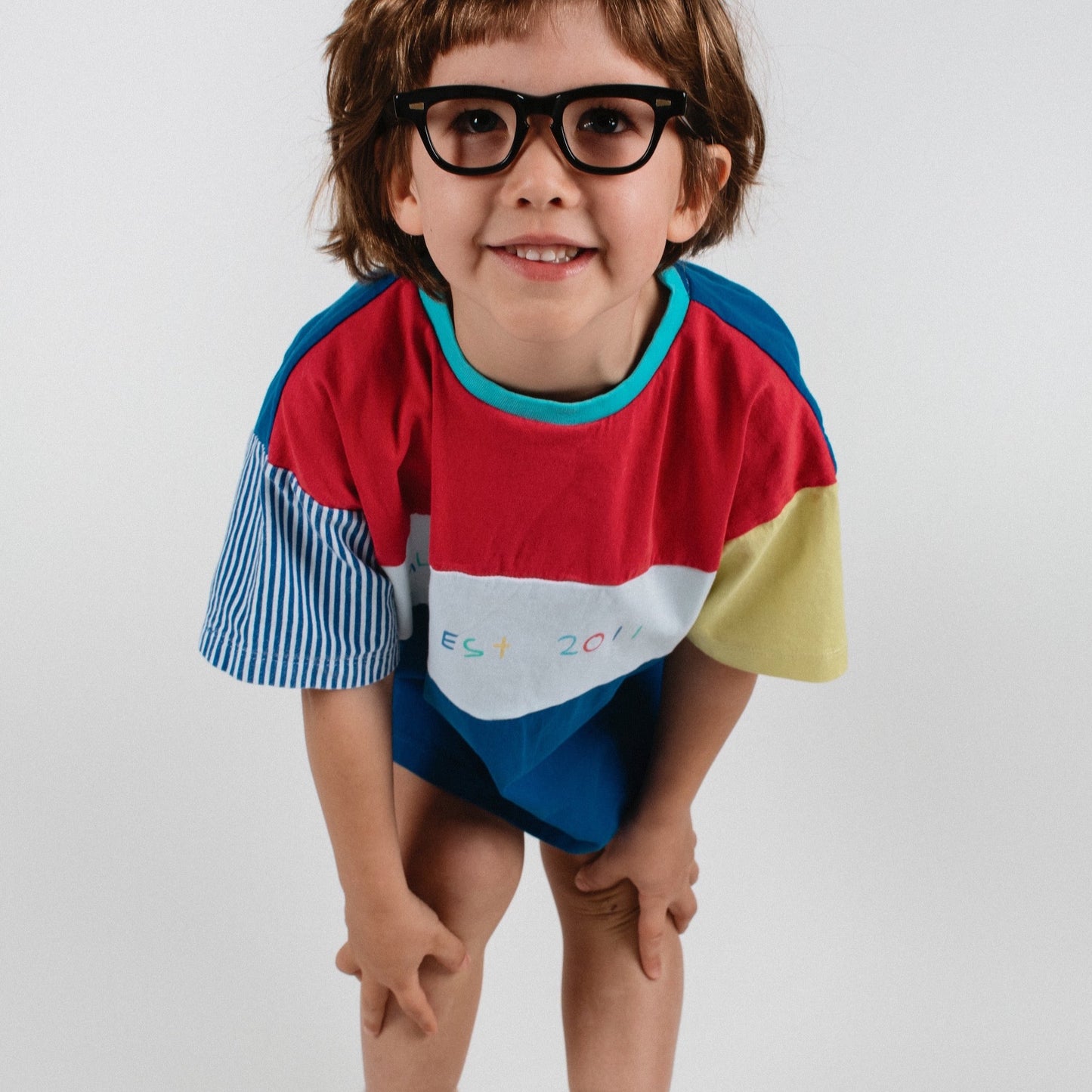 Alfie Prime Time Block Tee Red Blue Yellow Kids T-Shirt