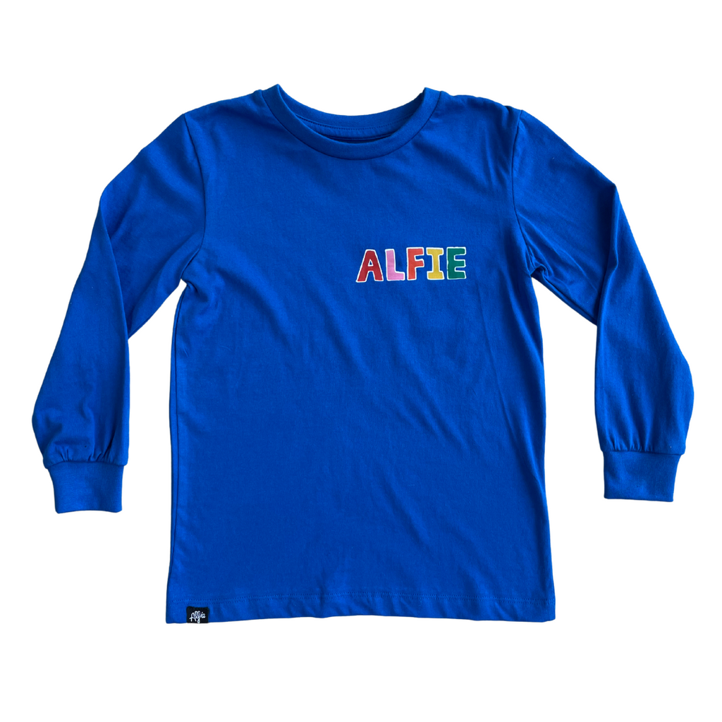 Blue Flowerman Long Sleeve Tee