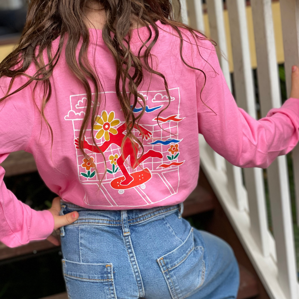 Alfie Pink Flowerman Long Sleeve Tee T-Shirt