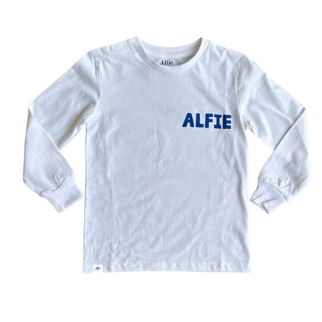 Alfie White Flowerman T-Shirt Long Sleeve for Kids