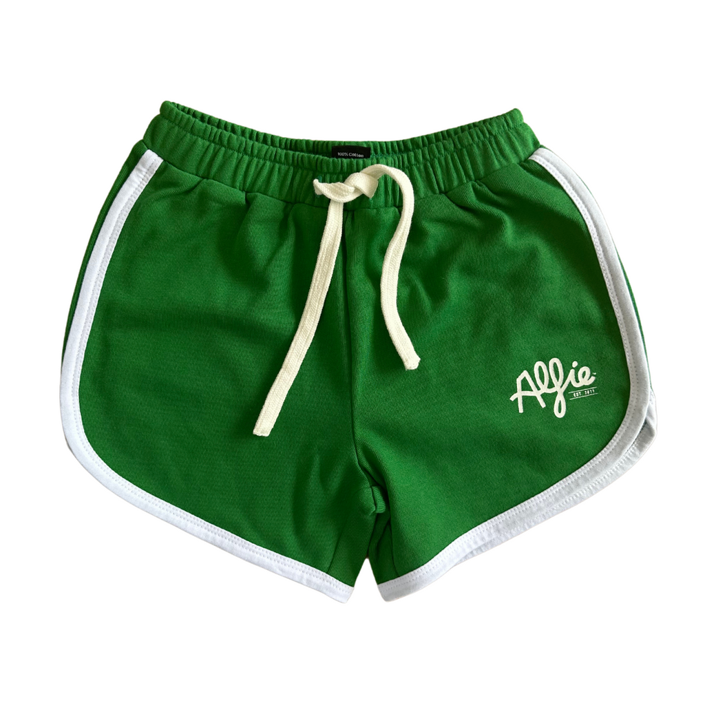 Green Retro 70s Kids Shorts - Vintage Vibes with a Modern Twist | Alfie –  Alfie Est 2011