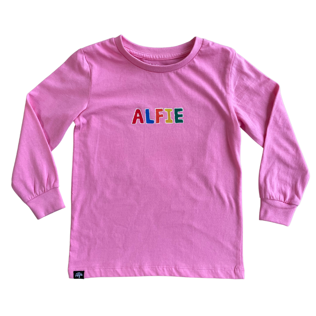 Alfie Pink Flowerman Tee T-Shirt Kids with Rad Print
