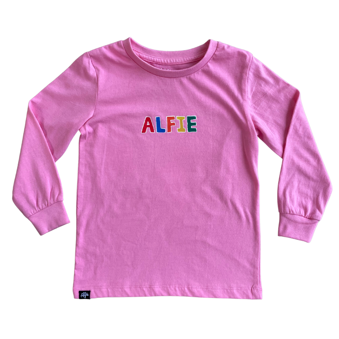 Alfie Pink Flowerman Tee T-Shirt Kids with Rad Print