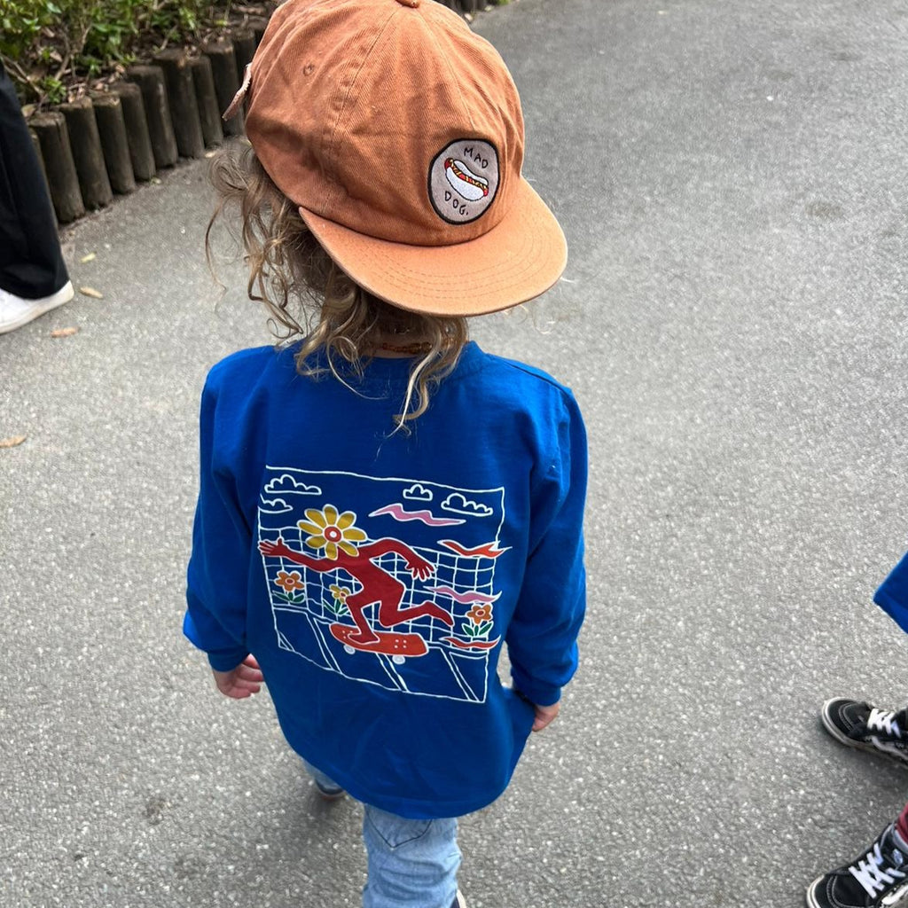 Alfie Blue Flowerman Tee with Tan Mad Dog Cap